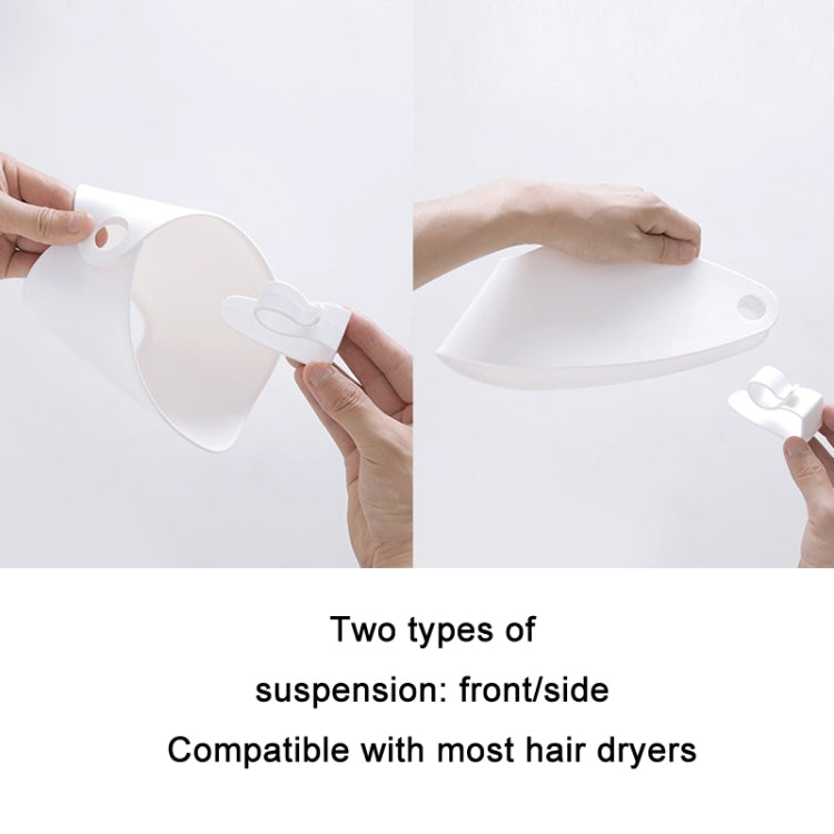 Hair Dryer Storage Hanger Bathroom Rack(White)
