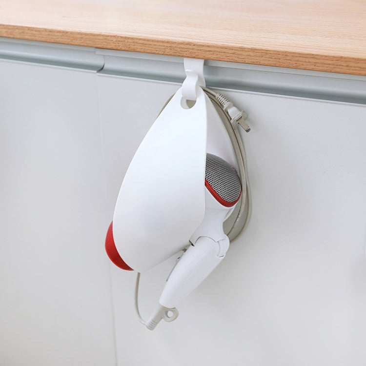 Hair Dryer Storage Hanger Bathroom Rack(White)
