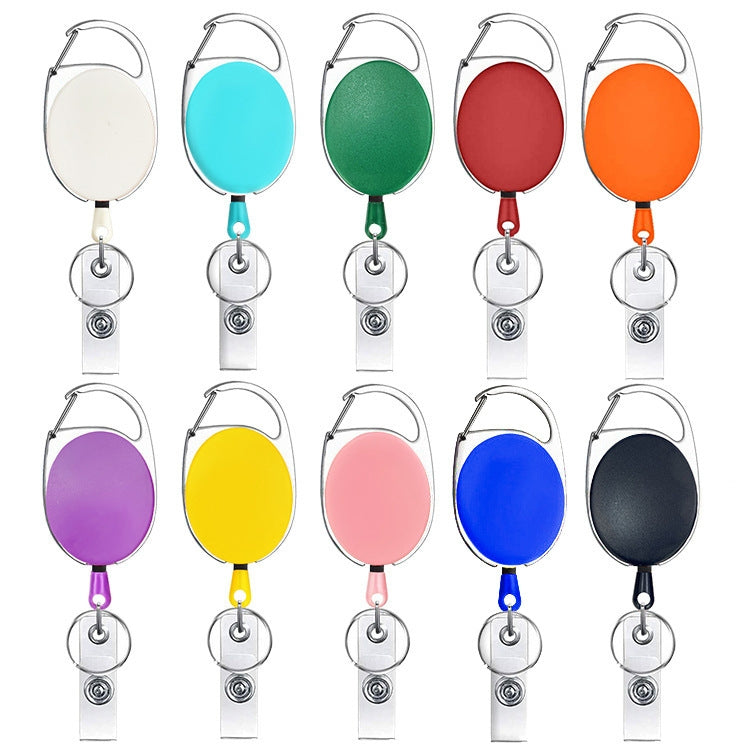 3 PCS 68cm Retractable Pull Badge Reel Zinc Alloy ID Lanyard Name Tag Card Badge Holder