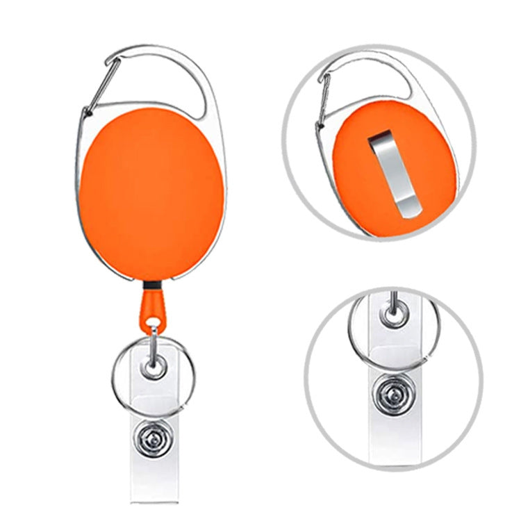 3 PCS 68cm Retractable Pull Badge Reel Zinc Alloy ID Lanyard Name Tag Card Badge Holder