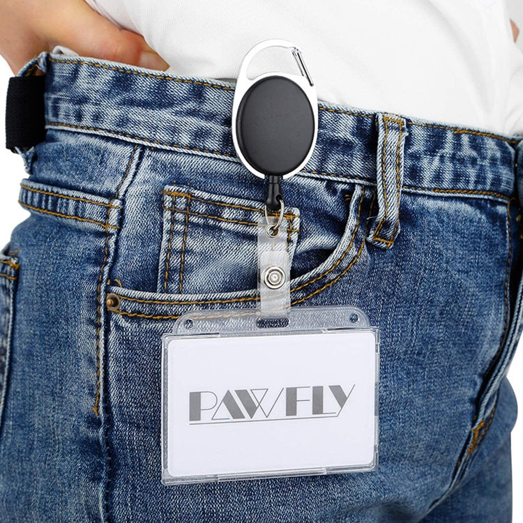 5 PCS Horizontal Type  PS Material Transparent Frosted ID Card Holder Badge