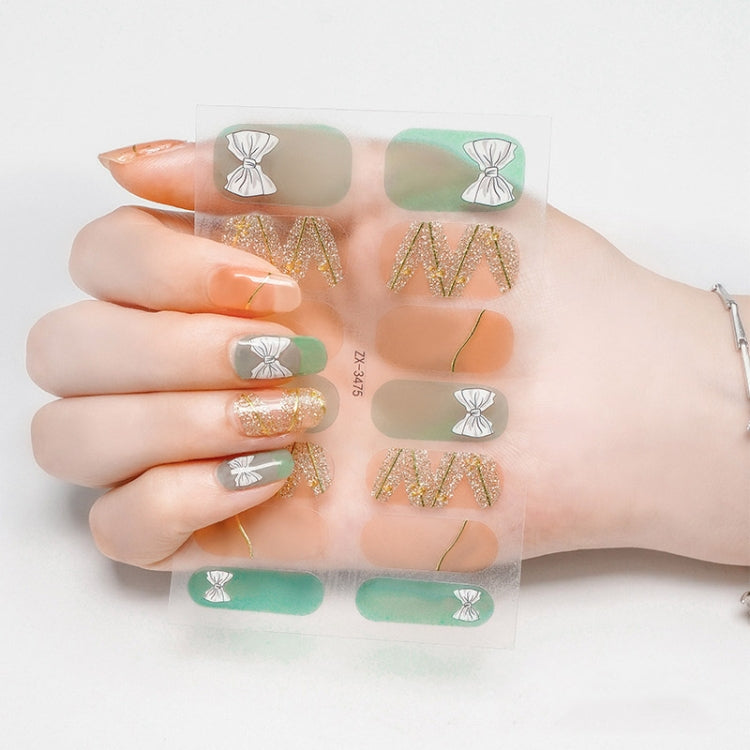 2 PCS Nail Polish Film Bronzing Nail Stickers