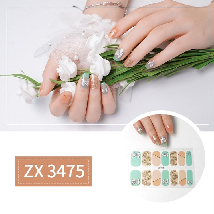 2 PCS Nail Polish Film Bronzing Nail Stickers