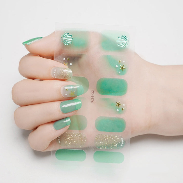 2 PCS Nail Polish Film Bronzing Nail Stickers