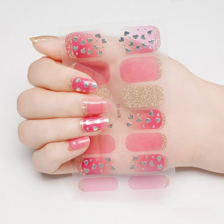2 PCS Nail Polish Film Bronzing Nail Stickers