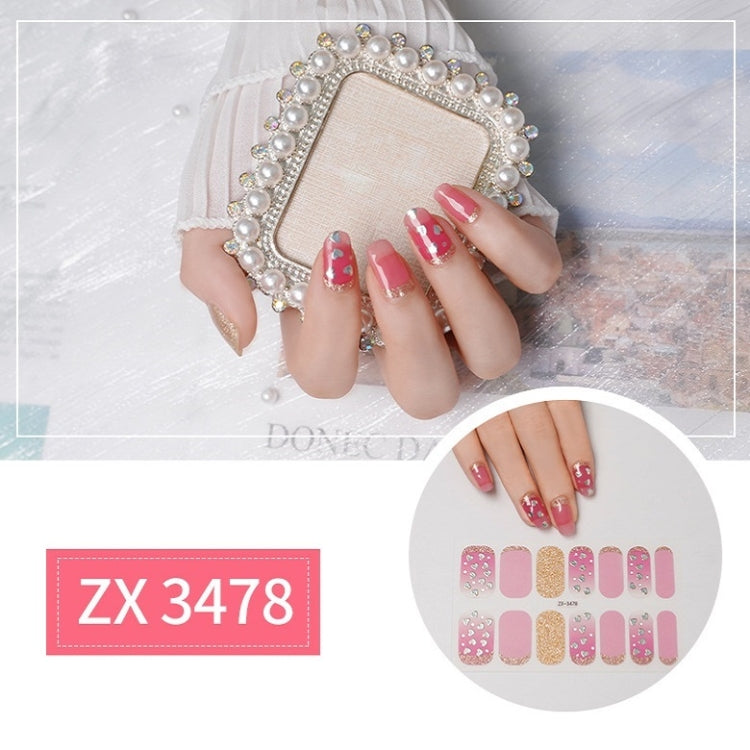 2 PCS Nail Polish Film Bronzing Nail Stickers
