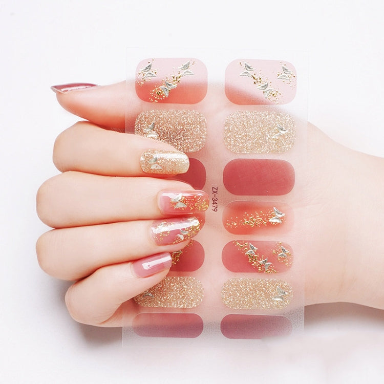 2 PCS Nail Polish Film Bronzing Nail Stickers