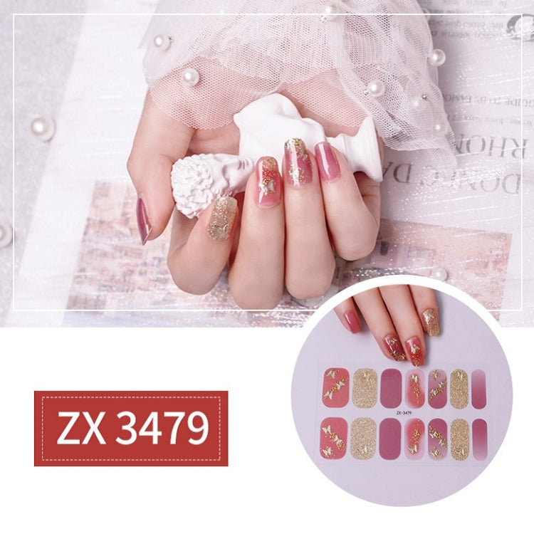 2 PCS Nail Polish Film Bronzing Nail Stickers