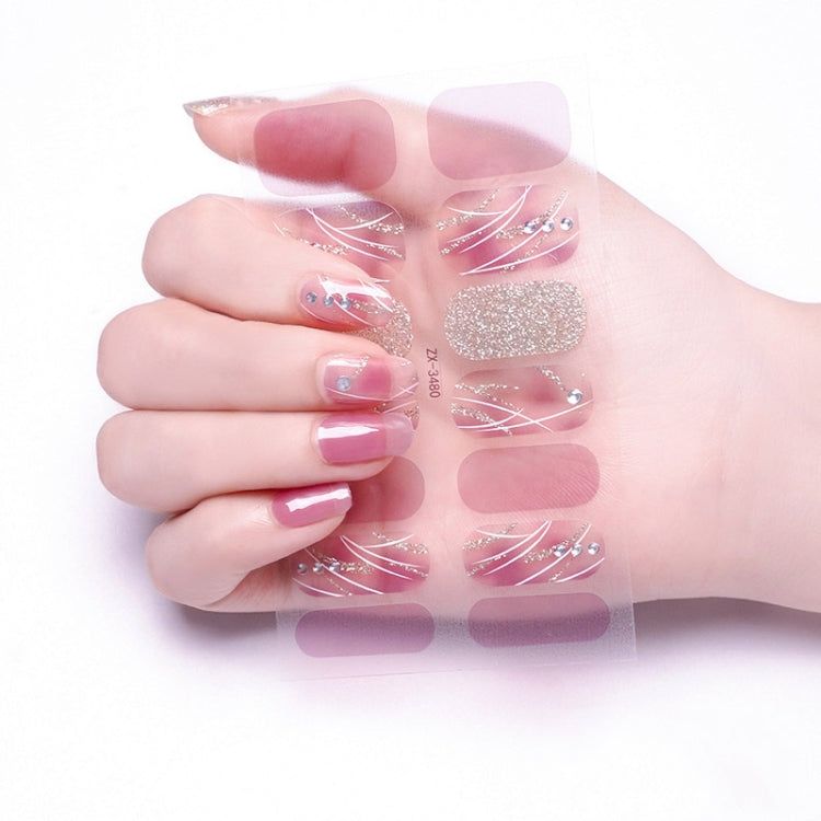 2 PCS Nail Polish Film Bronzing Nail Stickers