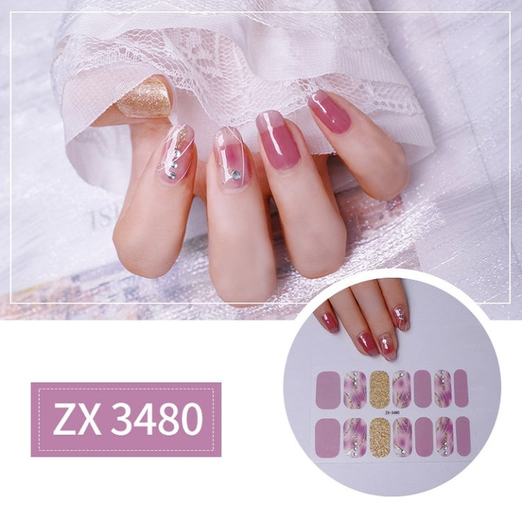 2 PCS Nail Polish Film Bronzing Nail Stickers