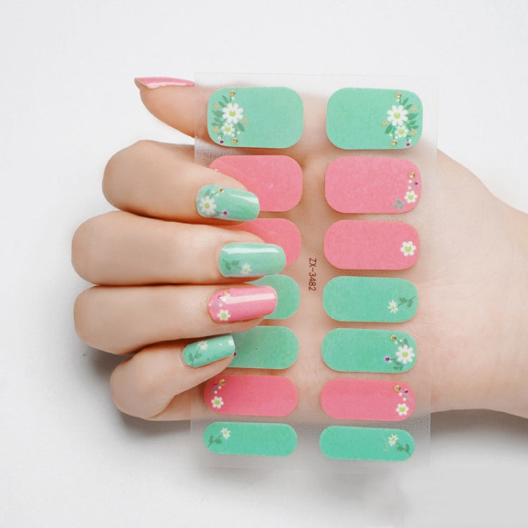 2 PCS Nail Polish Film Bronzing Nail Stickers