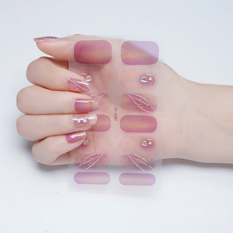 2 PCS Nail Polish Film Bronzing Nail Stickers