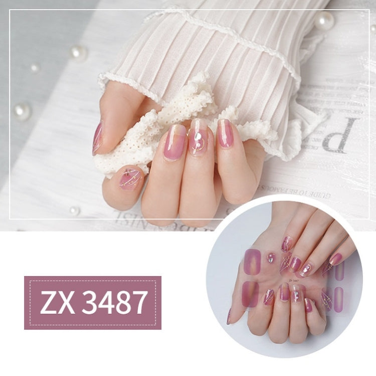 2 PCS Nail Polish Film Bronzing Nail Stickers