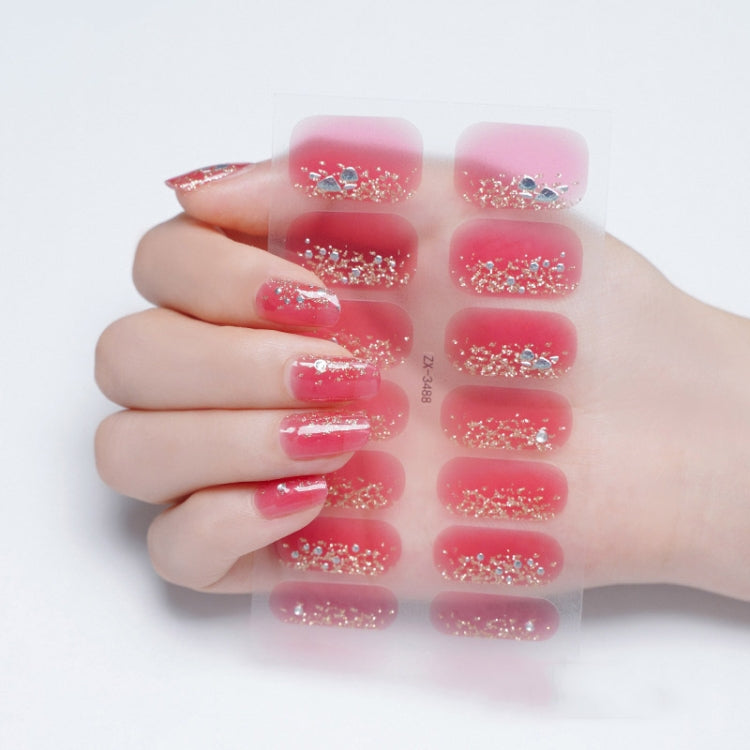 2 PCS Nail Polish Film Bronzing Nail Stickers