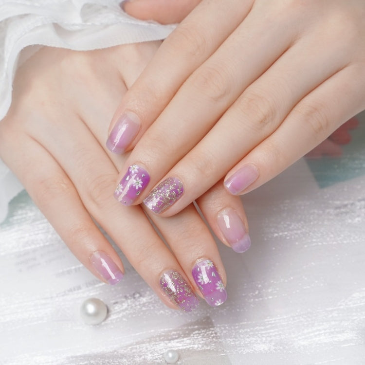 2 PCS Nail Polish Film Bronzing Nail Stickers