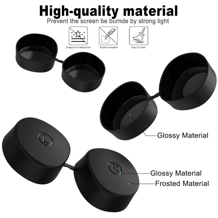 VR Silicone Eye Mask+Lens Protective Cover+Joystick Hat, For Oculus Quest 2