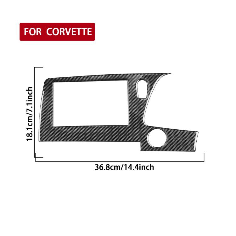For Chevrolet Corvette C8 Right-Hand Drive Central Control Screen Frame Sticker - Black