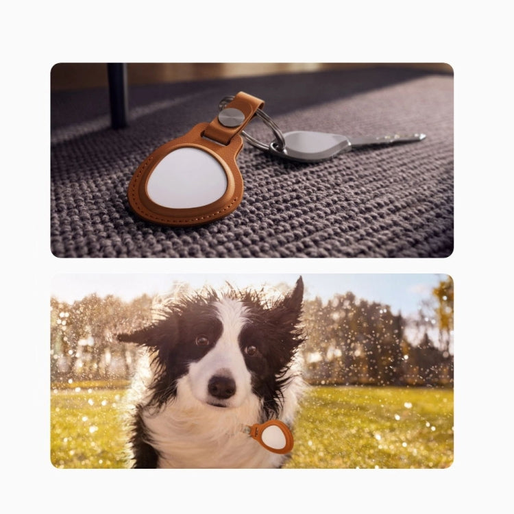 Leather Keychain Protective Sleeve For Huawei Tag GPS Tracker Locator