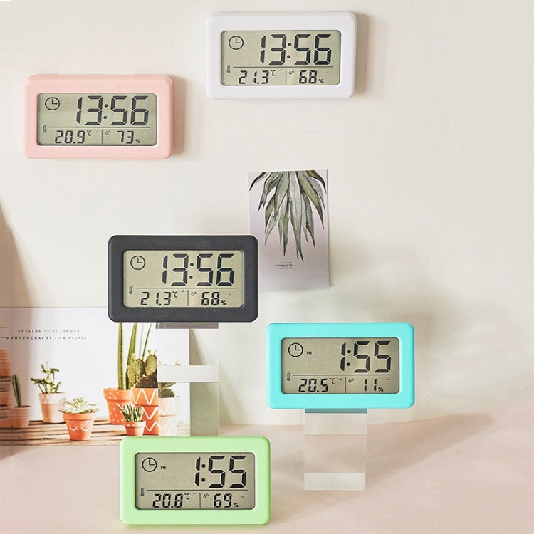 YD005 Mini Light and Thin LCD Screen Temperature/Humidity Meter Electronic Clock
