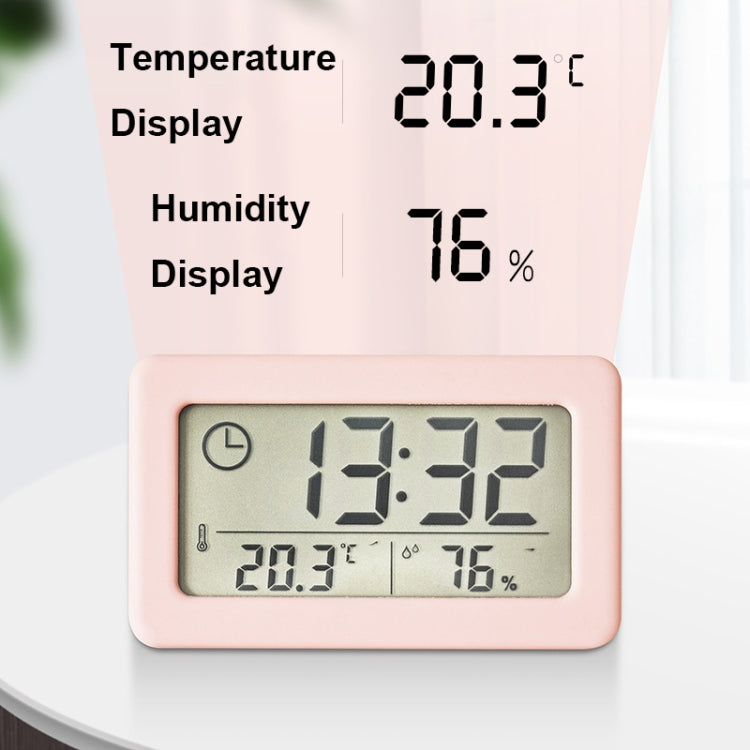 YD005 Mini Light and Thin LCD Screen Temperature/Humidity Meter Electronic Clock