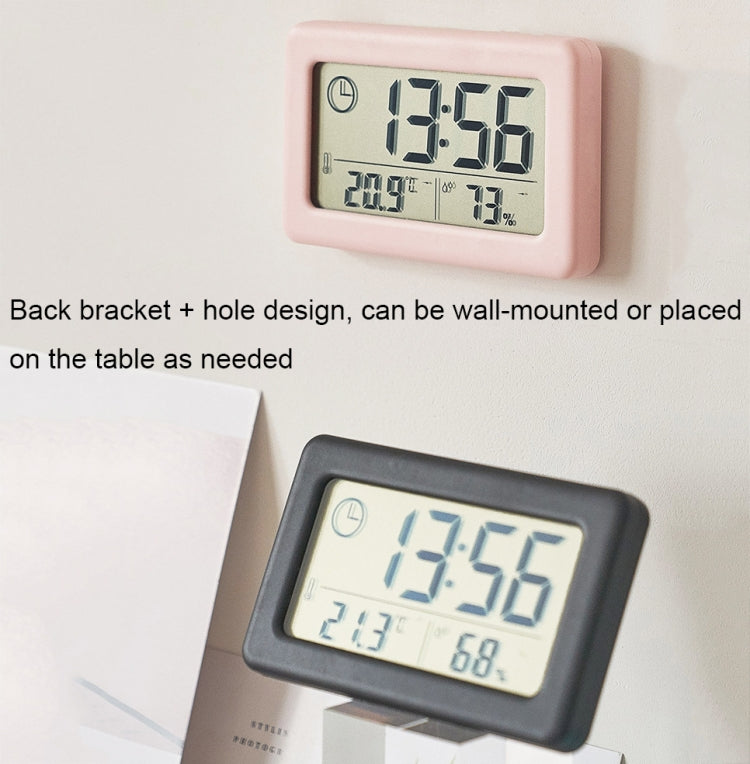 YD005 Mini Light and Thin LCD Screen Temperature/Humidity Meter Electronic Clock