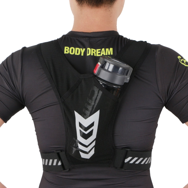 Sports Water Bottle Chest Bag Breathable Riding Night Running Reflective Backpack
