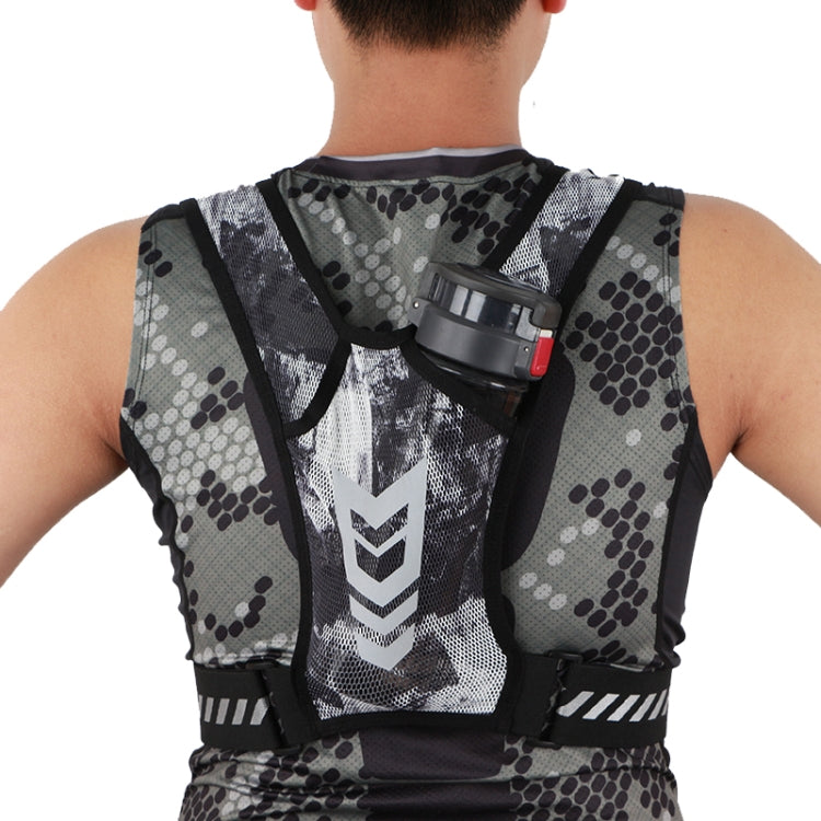 Sports Water Bottle Chest Bag Breathable Riding Night Running Reflective Backpack