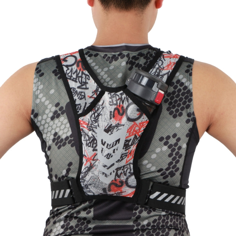 Sports Water Bottle Chest Bag Breathable Riding Night Running Reflective Backpack