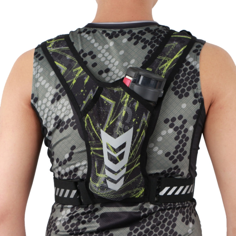 Sports Water Bottle Chest Bag Breathable Riding Night Running Reflective Backpack