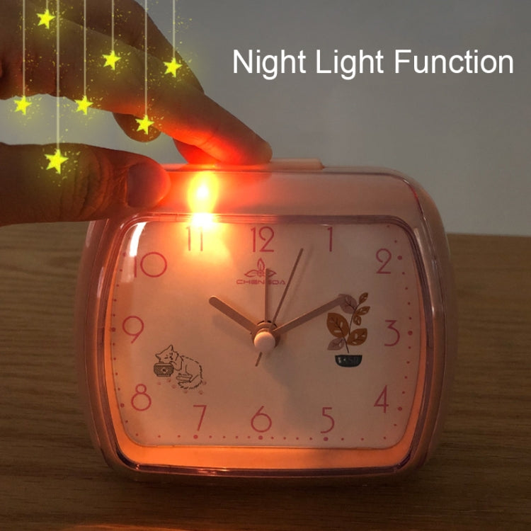 Cute Children Small Alarm Clock Bedside Night Light Clock