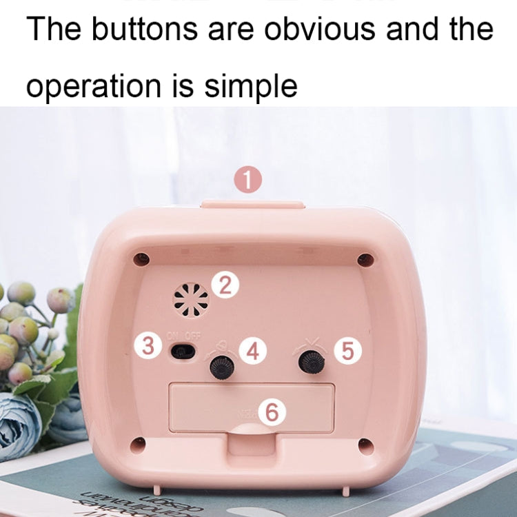 Cute Children Small Alarm Clock Bedside Night Light Clock