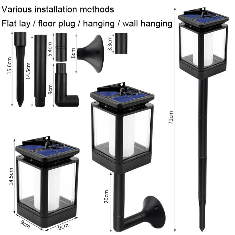 TG-JG012 Solar Retro Simulation Flame Lamp, Style: Flower With Bracket