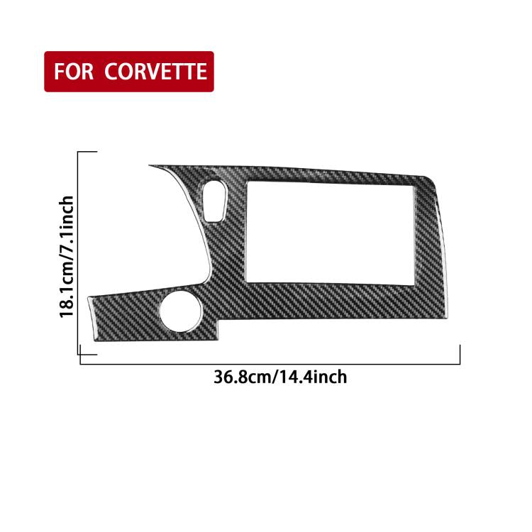 For Chevrolet Corvette C8 Left-Hand Drive Central Control Screen Frame Sticker - Black
