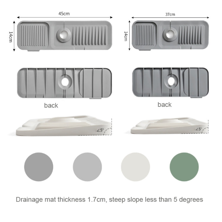 Faucet Silicone Draining Mat Anti-splash Kitchen Sink Non-slip Soap Mat, Size: Large