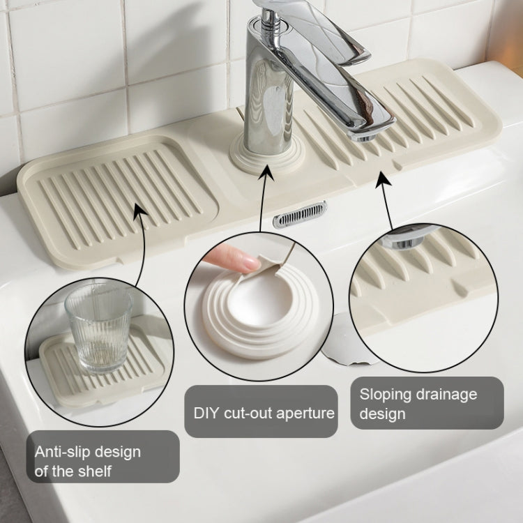 Faucet Silicone Draining Mat Anti-splash Kitchen Sink Non-slip Soap Mat, Size: Large