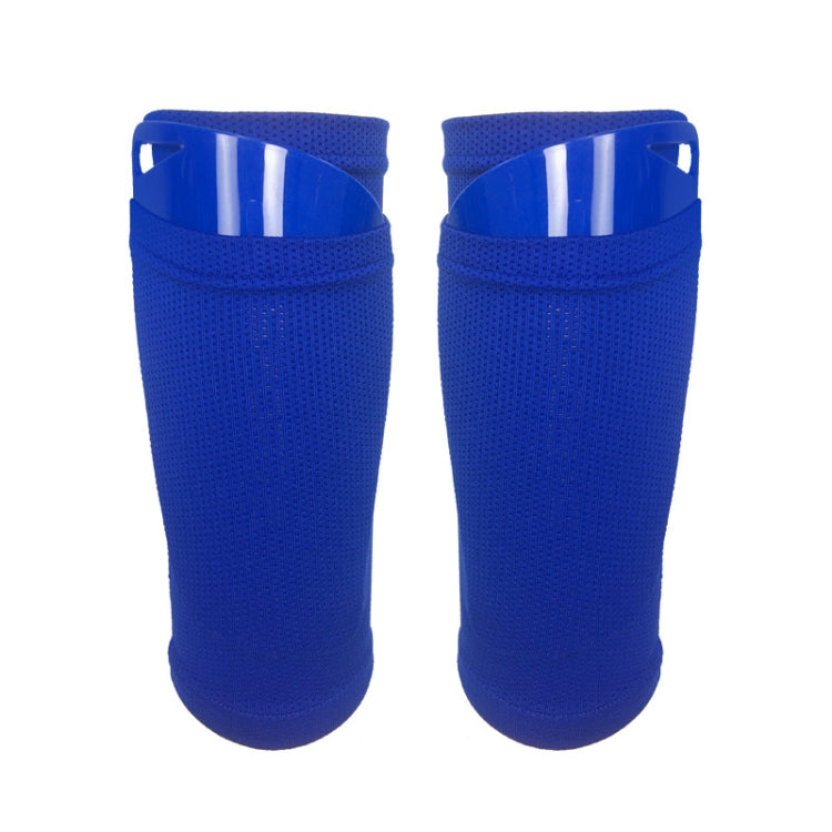 Football Shin Pads + Socks Sports Protective Equipment, Color: Dark Blue (M)