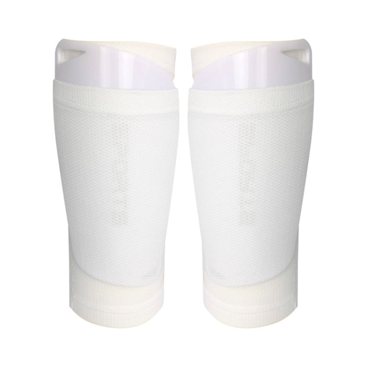 Football Shin Pads + Socks Sports Protective Equipment, Color: White (S)