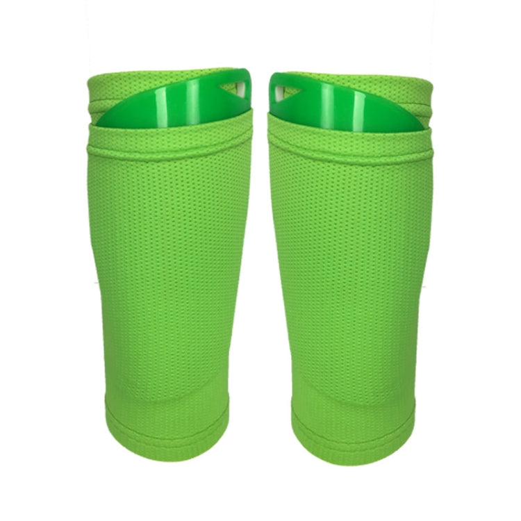 Football Shin Pads + Socks Sports Protective Equipment, Color: Green (S)