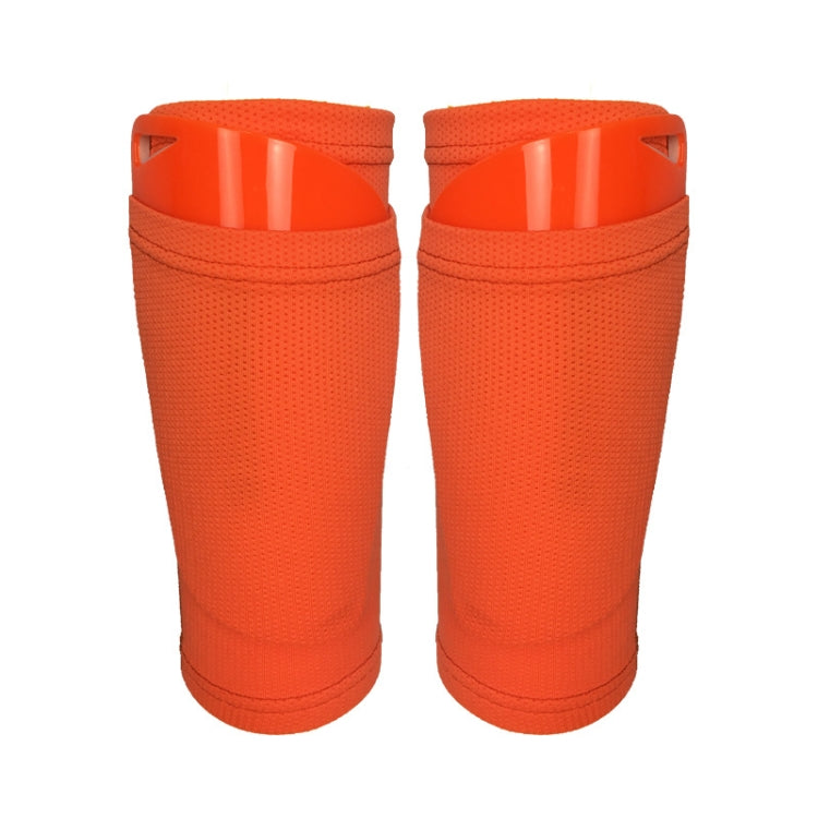 Football Shin Pads + Socks Sports Protective Equipment, Color: Orange (S)
