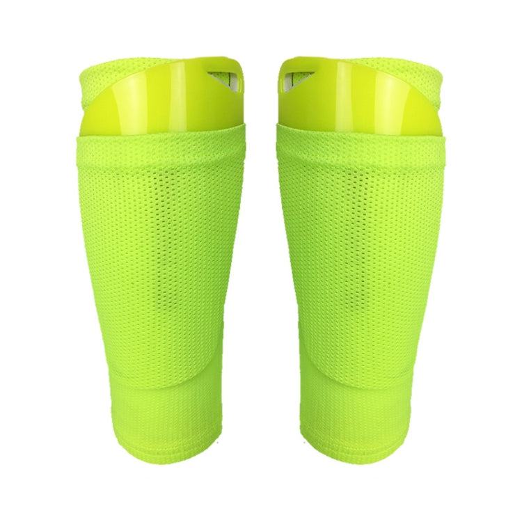Football Shin Pads + Socks Sports Protective Equipment, Color: Fluorescent Green (S)