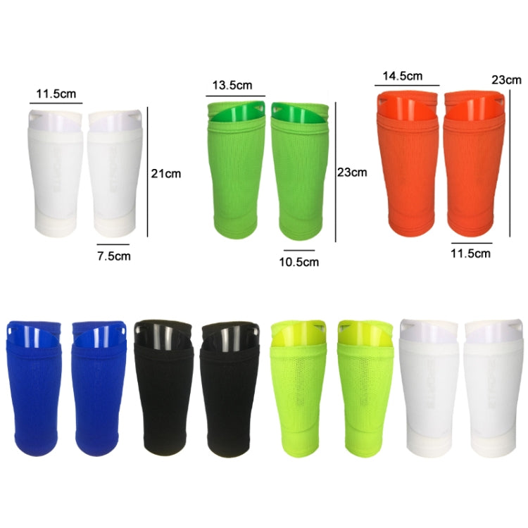 Football Shin Pads + Socks Sports Protective Equipment, Color: Fluorescent Green (S)