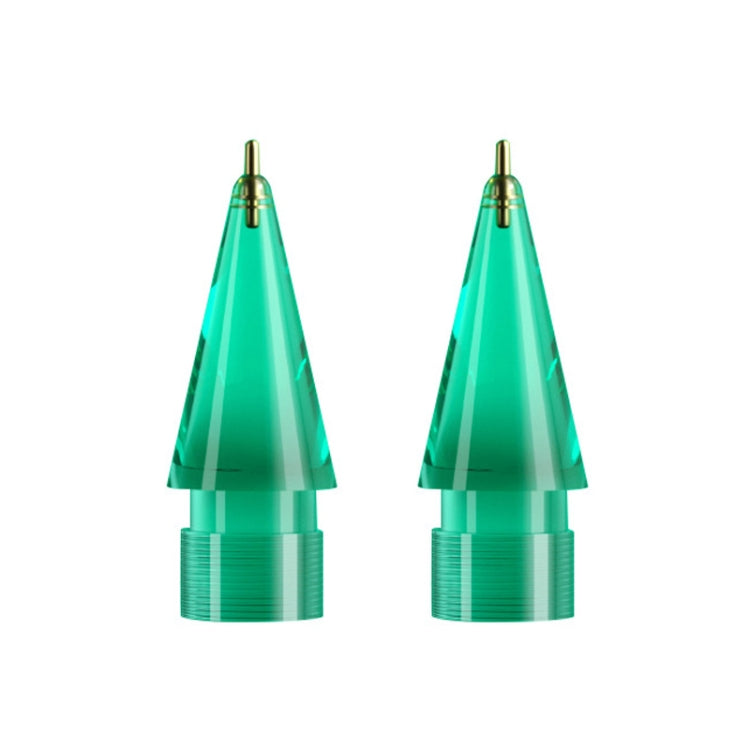 For Apple Pencil 1/2 2pcs Stylus Transparent Replacement Needle Nib, Spec: Extended (Green)