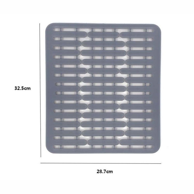 Multi-Functional Silicone Sink Pad Non-Slip Thermal Insulation Drain Pad, Color: Gray