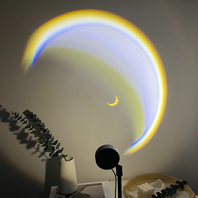 Sunset Moon Atmosphere Lamp Bedside Projection Night Lamp(Moonlight)