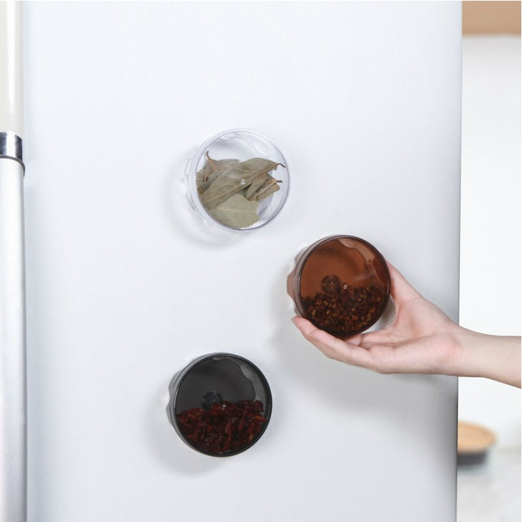 2 PCS Magnetic Suction Round Wall-mounted Seasoning Jar