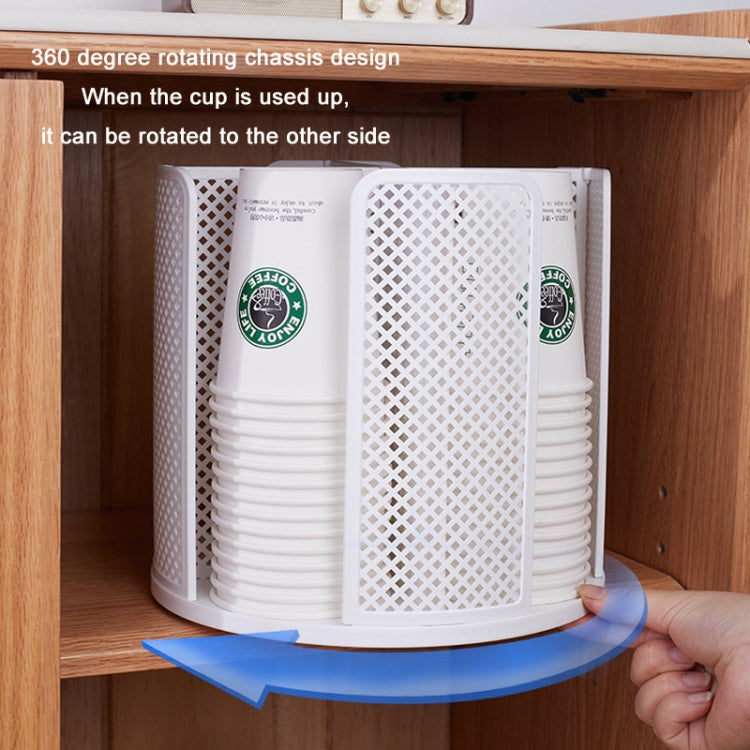 Desktop Rotary Grid Disposable Paper Cup Storage Rack