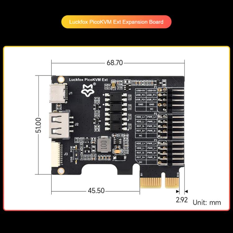 WAVESHARE Luckfox PicoKVM Lightweight IP KVM Remote Management Tool   Full Version+PicoKVM Ext Board