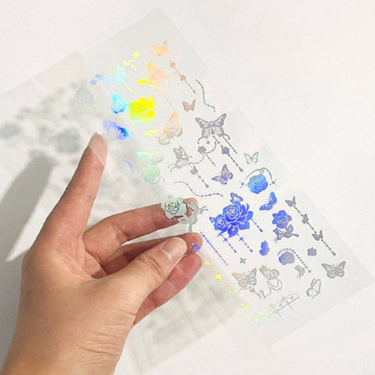 10 PCS Hot Stamping Laser Cartoon Animal Sticker Decoration Hand Account Material