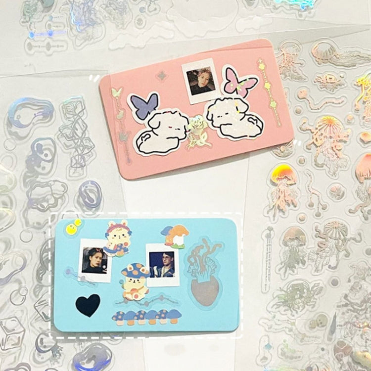 10 PCS Hot Stamping Laser Cartoon Animal Sticker Decoration Hand Account Material