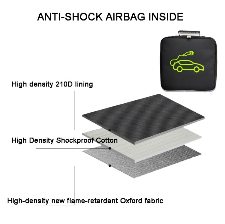 Car Charging Cable Storage Bag Carry Bag For Electric Vehicle Charger Plugs,Spec: Large With Logo